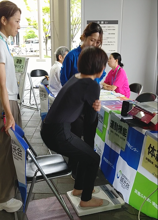 体組成・運動機能測定の様子